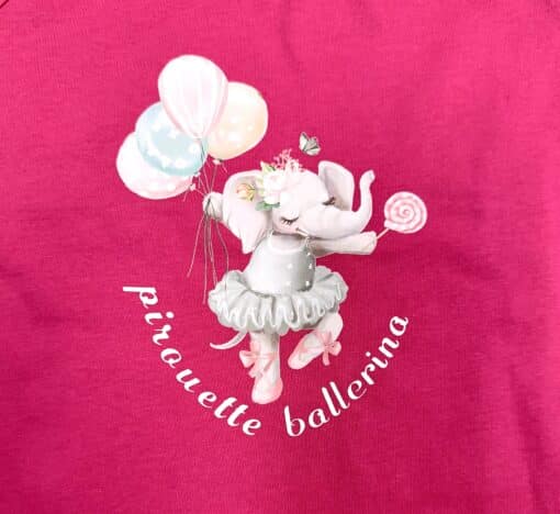 Pirouette Ballerina Puff T-Shirt - Hot Pink - CH 2 - Image 2