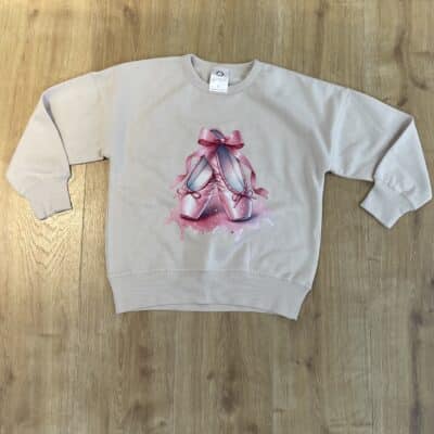 Pink Pointe Shoes Jumper - Beige - CHILD