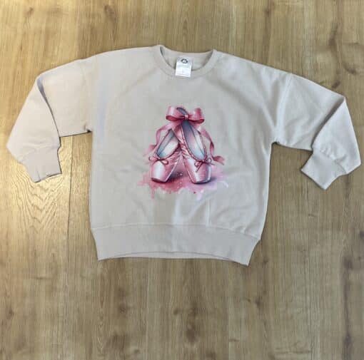 Pink Pointe Shoes Jumper - Beige - CHILD